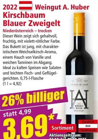 Norma Weingut A. Huber Kirschbaum Blauer Zweigelt Angebot