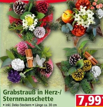 Norma Grabstrauß in Herz-/ Sternmanschette Angebot