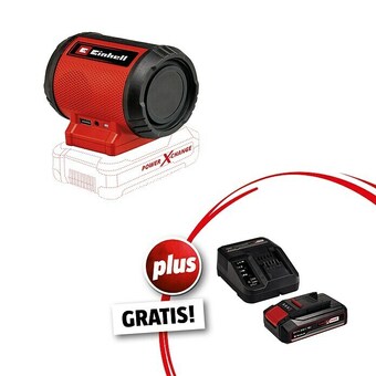 Bauhaus Einhell power x-change 18v bluetooth-lautsprecher tc-sr 18 li bt solo & starter kit gratis (10,9 x 9 x 10 cm) Angebot