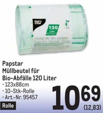 Metro Papstar Müllbeutel für Bio-Abfälle 120 Liter Angebot