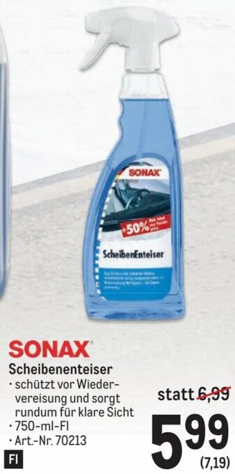 Metro SONAX. Scheibenenteiser 750 ml Angebot