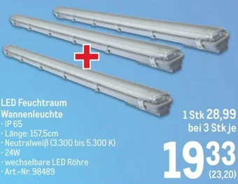 Metro LED Feuchtraum Wannenleuchte Angebot