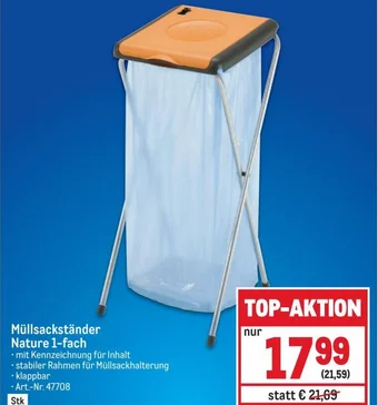 Metro Müllsackständer Nature 1-fach Angebot