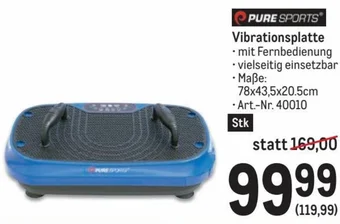 Metro PURE SPORTS Vibrationsplatte Angebot