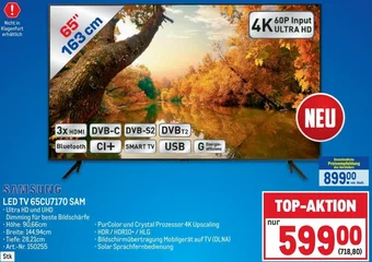 Metro SAMSUNG LED TV 65CU7170 SAM Angebot