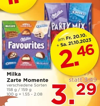 Unimarkt Milka Zarte Momente verschiedene Sorten 158 g / 159 g Angebot