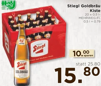 Unimarkt Stiegl Goldbräu Kiste 20 x 0,5 L Angebot