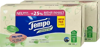 dm Tempo taschentücher natural & soft duo box 4-lagig (2x90 blatt) Angebot