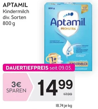 Bipa APTAMIL Kindermilch div. Sorten 800 g Angebot