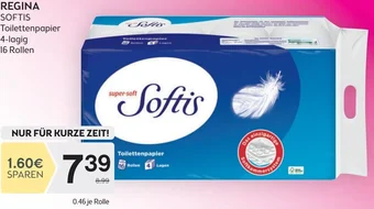 Bipa REGINA SOFTIS Toilettenpapier 4-lagig 16 Rollen Angebot