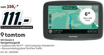 Media Markt O tomtom GO Classic 6 Navigationsgerät Angebot