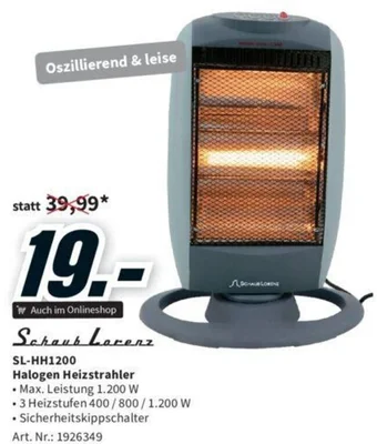 Schaub Lorenz SL-HH1200 Halogen Heizstrahler