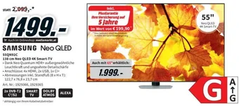 Media Markt SAMSUNG Neo QLED 55QN92C 138 cm Neo QLED 4K Smart-TV Angebot