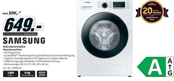 Media Markt SAMSUNG WW11BGA049AEEG Waschmaschine Angebot