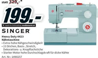 Media Markt SINGER Heavy Duty 4423 Nähmaschine Angebot