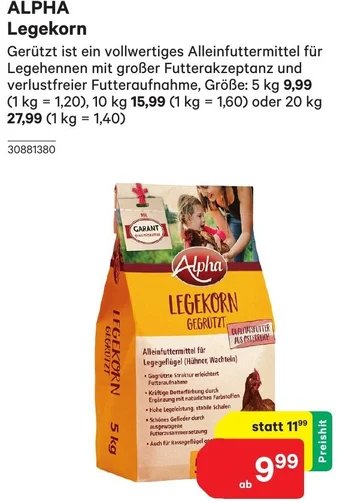 Lagerhaus Alpha LEGEKORN Angebot