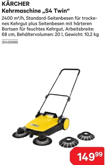 Lagerhaus KÄRCHER Kehrmaschine ,,S4 Twin" Angebot