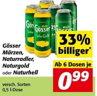 Nah&Frisch Gösser Märzen, Naturradler, Naturgold oder Naturhell Angebot