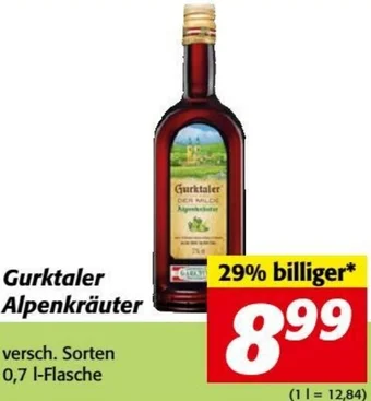 Nah&Frisch Gurktaler Alpenkräuter versch. Sorten 0,7 1-Flasche Angebot