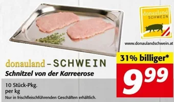 Nah&Frisch Schnitzel von der Karreerose 10 Stück-Pkg. per kg Angebot
