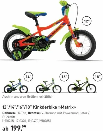 12"/14"/16"/18" Kinkderbike »Matrix