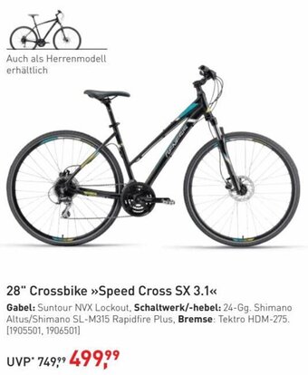 Intersport 28" Crossbike »Speed Cross SX 3.1 Angebot