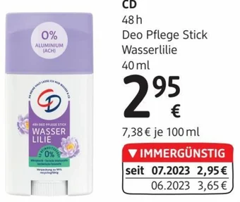 dm CD 48 h Deo Pflege Stick Wasserlilie 40 ml Angebot