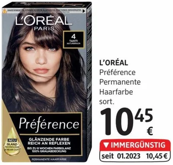 dm L'ORÉAL Préférence Permanente Haarfarbe Angebot