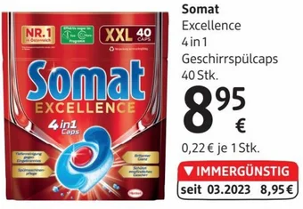 dm Somat Excellence 4in1 Geschirrspülcaps 40 Stk. Angebot
