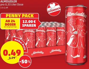 PENNY ALMDUDLER pro 0,33 Liter Dose Angebot