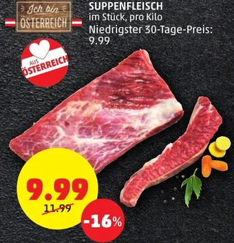 PENNY SUPPENFLEISCH im Stück, pro Kilo Angebot