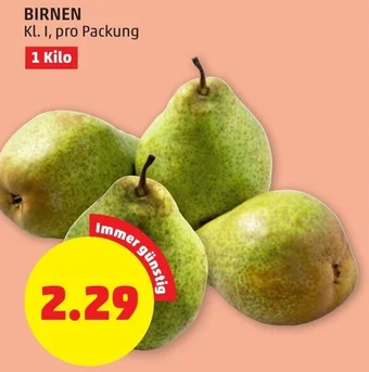 PENNY BIRNEN Kl. I, pro Packung 1 Kilo Angebot