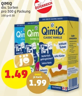 PENNY QIMIQ div. Sorten pro 300 g Packung Angebot