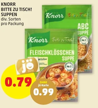 PENNY KNORR BITTE ZU TISCH! SUPPEN div. Sorten pro Packung Angebot
