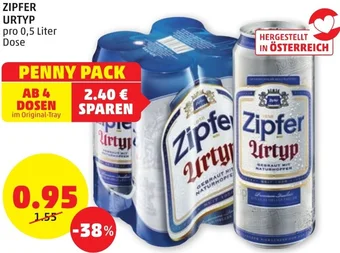 PENNY ZIPFER URTYP pro 0,5 Liter Angebot