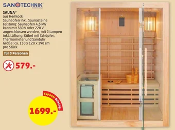 PENNY SANOTECHNIK SAUNA Angebot