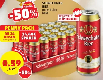 PENNY SCHWECHATER BIER pro 0,5 Liter Dose Angebot