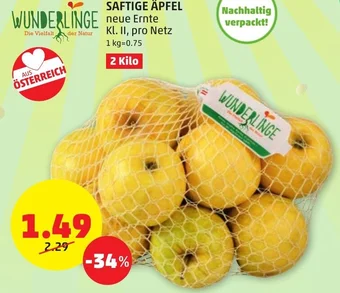 PENNY SAFTIGE ÄPFEL 2 Kilo Angebot