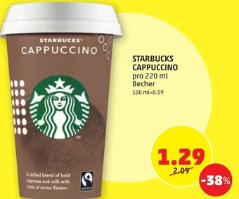 PENNY STARBUCKS CAPPUCCINO pro 220 ml Becher Angebot