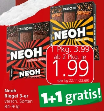 Spar Neoh Riegel 3-er versch. Sorten 84-90g Angebot