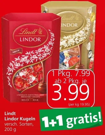 Spar :indt Lindor Kugeln 200 g Angebot