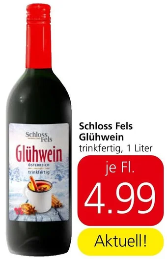 Spar Schloss Fels Glühwein trinkfertig, 1 Liter Angebot