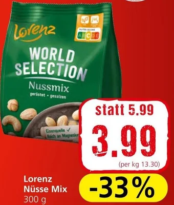 Spar Lorenz Nüsse Mix 300 g Angebot