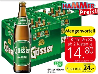 Spar Gösser Märzen 0,5 Liter Angebot