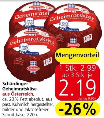 Spar Schärdinger Geheimratskäse aus Österreich Angebot