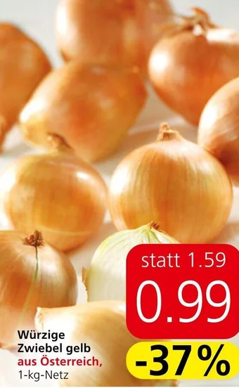 Spar Würzige Zwiebel gelb aus Österreich, 1-kg-Netz Angebot