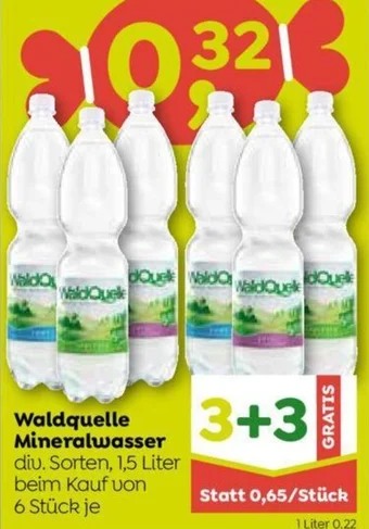 ADEG Waldquelle Mineralwasser diu. Sorten, 1,5 Liter Angebot