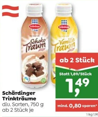 ADEG Schärdinger Trinkträume diu. Sorten, 750 g Angebot