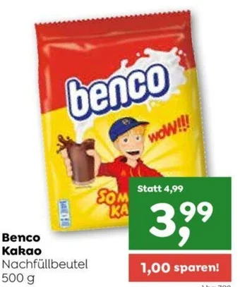 ADEG Benco Kakao Nachfüllbeutel 500 g Angebot