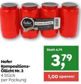 ADEG Hofer Kompositions-öllicht Nr. 3 4 Stück per Packung Angebot